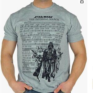 STAR WARS Darth Vader March Sheet Short Sleeve T-Shirt, Medium